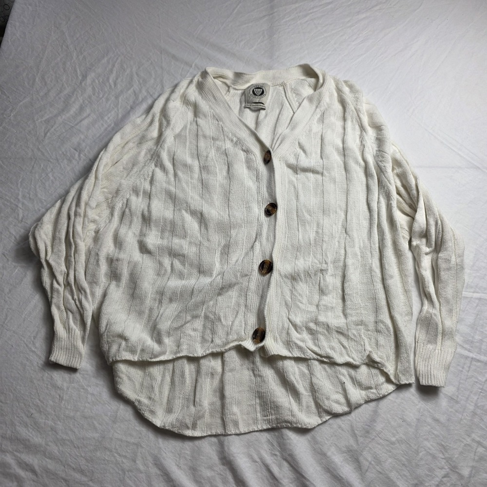 urban outfitters women's cardigan cableknit White XS oversized cableknit